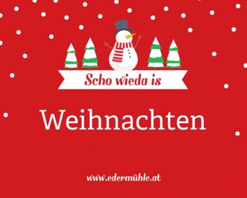 Scho wieda is Weihnachten